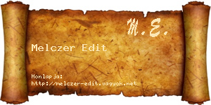 Melczer Edit névjegykártya