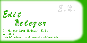 edit melczer business card
